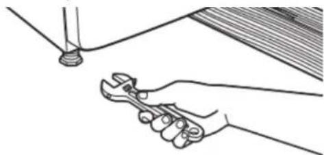 MAYTAG MED5605RU - Ajustement des pieds de nivellement - 1