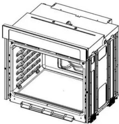 KITCHENAID KOES730SJP - Posicion de las patas delorno para multiples alturas de recorte del gabinete - 1
