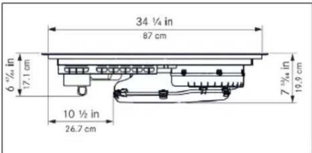 KITCHENAID KCID936SBL - Appliance dimensions KCID936SBL - 2