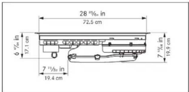 KITCHENAID KCID936SBL - Appliance dimensions KCID930SBL - 2