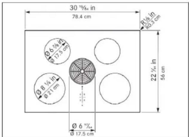 KITCHENAID KCID936SBL - Appliance dimensions KCID930SBL - 1