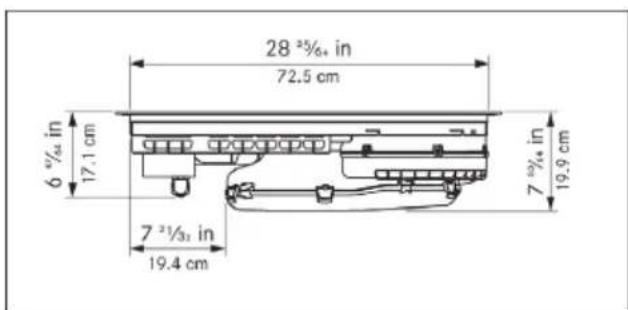 KITCHENAID KCID936SBL - Dimensions de l'appareil KCID930SBL - 2