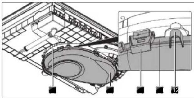 KITCHENAID KCID936SBL - Opening the air guiding housing - 1