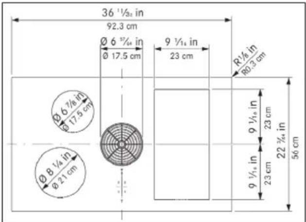 KITCHENAID KCID936SBL - Dimensions de l'appareil KCID936SBL - 1