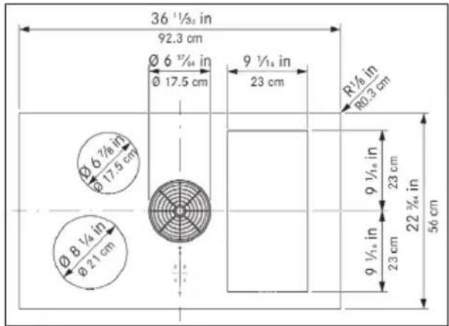 KITCHENAID KCID936SBL - Dimensiones del aparato KCID936SBL - 1