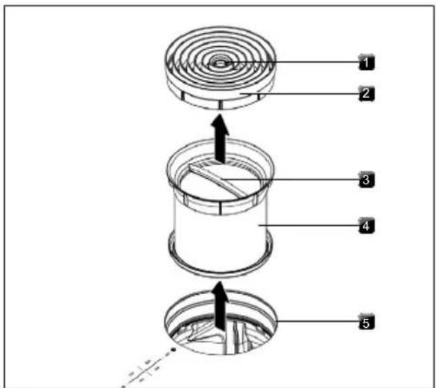 KITCHENAID KCID936SBL - Cleaning the air inlet nozzle and stainless steel grease filter - 1