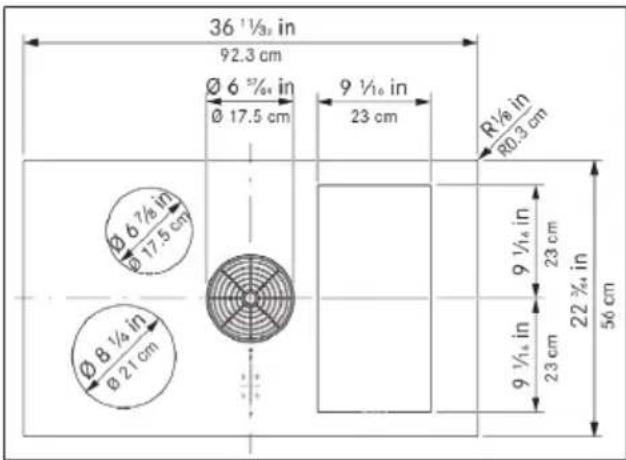 KITCHENAID KCID936SBL - Appliance dimensions KCID936SBL - 1