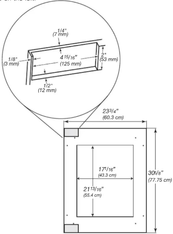KITCHENAID KUWR324SSB - Glass door overlay panel - Preparation: - 1