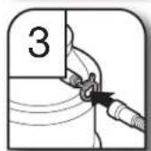 KITCHENAID KDTS624SBE - Conecte la manguera de desagüe - 4