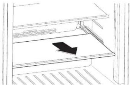 KITCHENAID KURL124SPA - To remove and replace bottom shelf: - 1