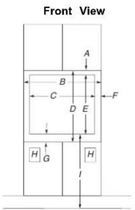 KITCHENAID KMBS730SBE - Cabinet Dimensions - Flush Installation - 1