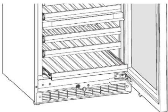 KITCHENAID KUWR524SJP - Para quitar y sustituir las estanterías: - 2