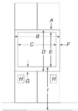 KITCHENAID KMBS730SJP - Cabinet Dimensions - Flush Installation - 1