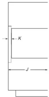 KITCHENAID KMBS730SJP - Cabinet Dimensions - Flush Installation - 2
