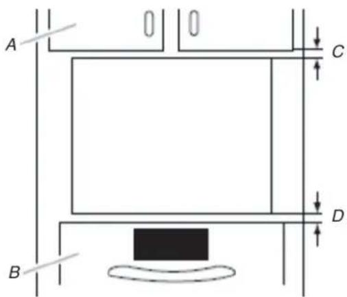 KITCHENAID KMBS730SJP - Distances de dégagement minimum pour l'installation - 1