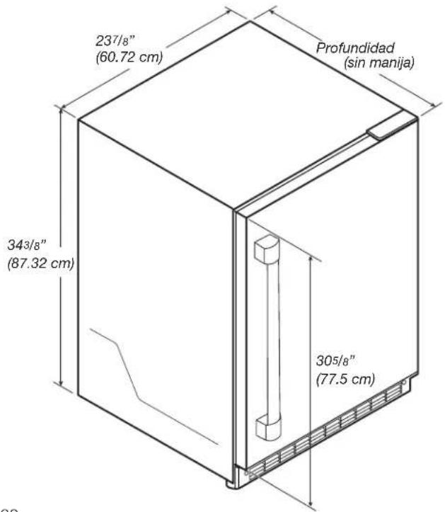 KITCHENAID KURL324SSB - Dimensiones de abertura: - 2