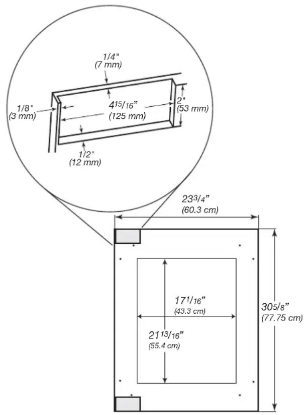 KITCHENAID KURL324SSB - Glass door overlay panel - Preparation: - 1