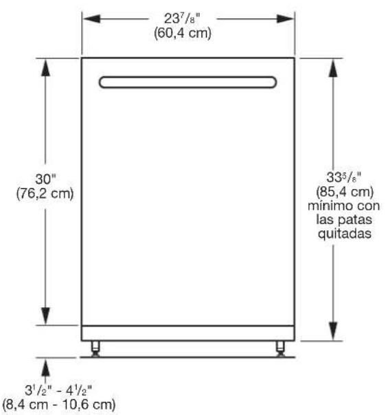 KITCHENAID KDPS724SPS - DIMENSIONES DEL PRODUCTO Y DE LA ABERTURA DEL GABINETE: - 1
