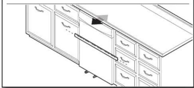 KITCHENAID KDPS724SPS - Align front of dishwasher with front of cabinet doors - 1