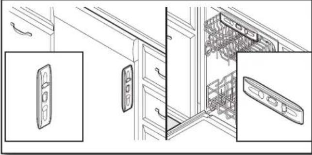 KITCHENAID KDPS724SPS - Double-check dishwasher alignment in cabinet opening - 1