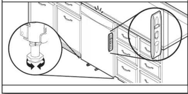 KITCHENAID KDPS724SPS - Check for plumb and adjust legs if needed - 1
