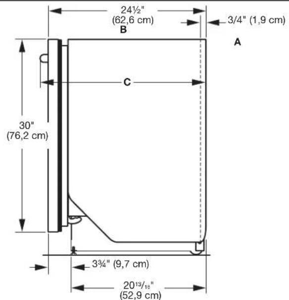 KITCHENAID KDPS724SPS - DIMENSIONES DEL PRODUCTO Y DE LA ABERTURA DEL GABINETE: - 2