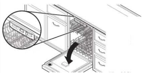 KITCHENAID KDPS724SPS - Verifique la nivelación de lado a lado y regule las patas si esnecessary - 1