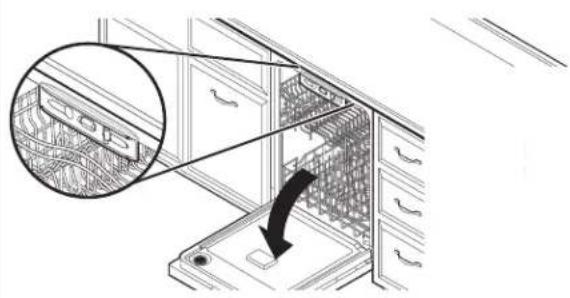 KITCHENAID KDPS724SPS - Vérifier le niveau de gauche à droit et régler les pieds au besoin - 1