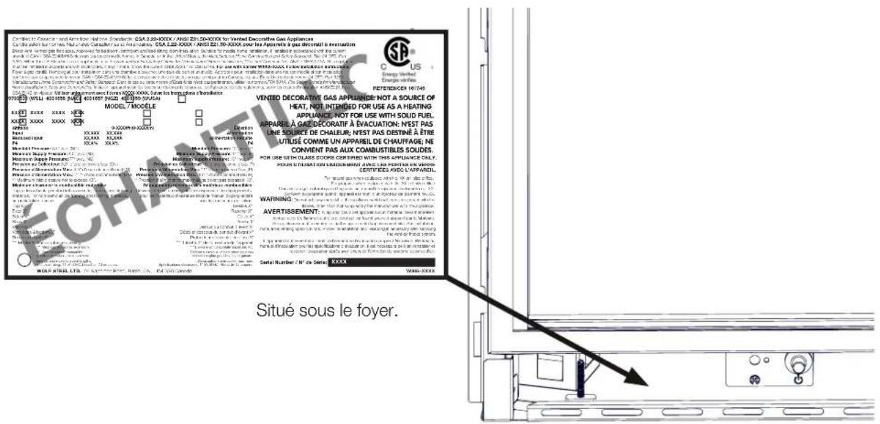 Napoleon Rosedale RD3 - information sur la plaque d'homologation - 1