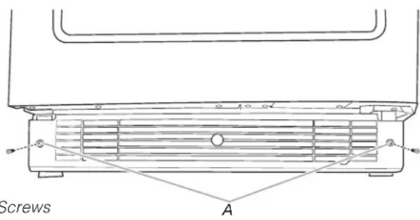 KITCHENAID KURL124SSB - To remove the base grille: - 1