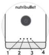 NUTRIBULLET Flex XL - Svetlobne LED-črtice za stanje baterije - 1