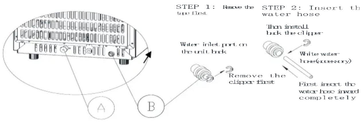 NewAir NCI066SSN0 - Connectez le tuyau de vidange d'eau - 1