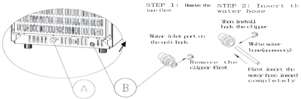 NewAir NCI066SSN0 - Conecte la tubería de drenaje de agua - 1