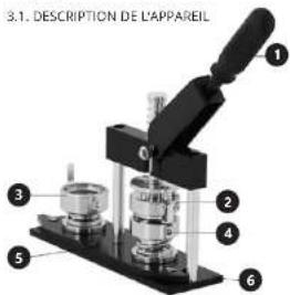 3.1. DESCRIPTION DE L'APPAREIL ① ② ③ ④ ⑤ ⑥