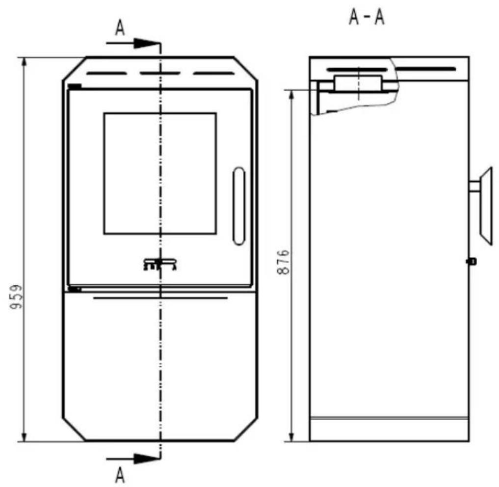 Wamsler Mono - Plans avec les dimensions - 1