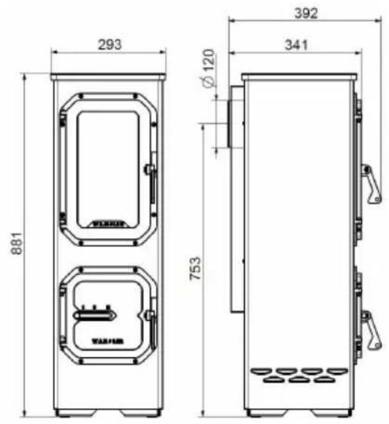 Wamsler Colorado - Plans avec les dimensions, Données - 2