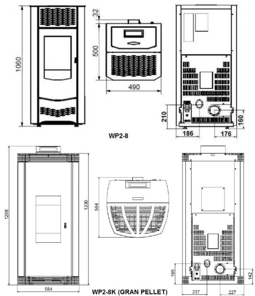 Wamsler WP 2-8 - MAßZEICHNUNG, KABELPLAN - 1
