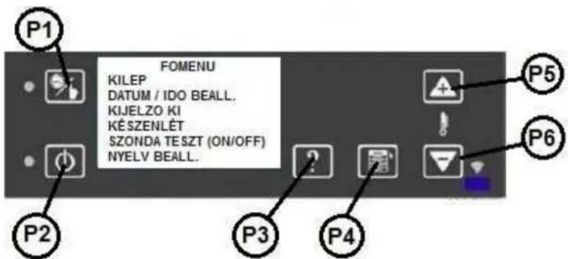 Wamsler WP 2-8 - FÖMENÜ / ÁLTALÁNOS BEÁLLÍTÁSOK - 1