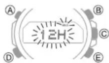 CASIO Edifice ECB-800 - Basculement entre le mode Indication de l'heure 12 heures et 24 heures - 2