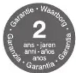 Garantie • Waarborg • Garanzia • Garantia • Garantia 2 ans • jaren anni • años anos