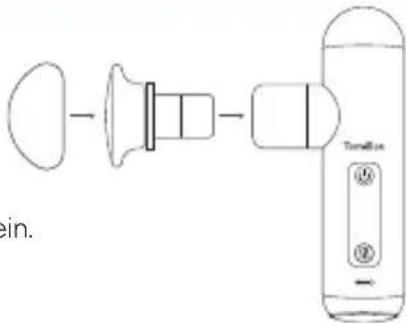 TERRAILLON Mini Massager - ANBRINGEN DER MASSAGEAUFSÄTZE: - 1