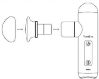 TERRAILLON Mini Massager - AJUSTE DE LAS PUNTAS DE MASAJE: - 1