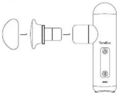 TERRAILLON Mini Massager - SETTING-UP THE MASSAGE HEADS: - 1