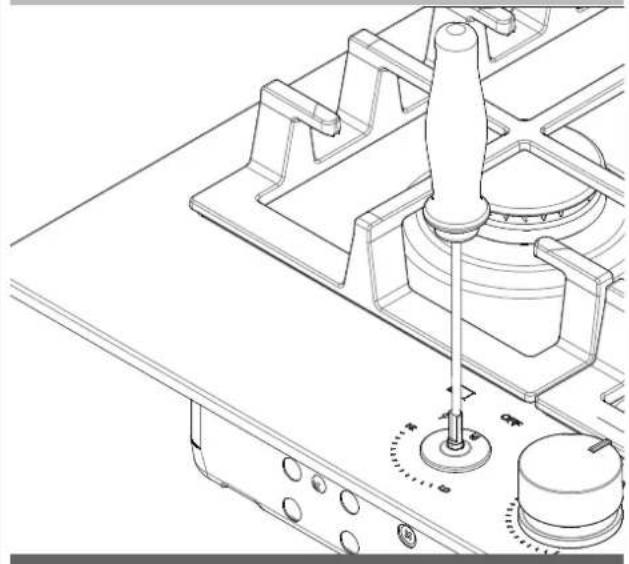 Fulgor Milano F4MEGK36S1 - Adjustment for Burners with one: - 1