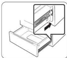 SAMSUNG NSE6DB850212 - Removing and reinstalling the storage drawer - 2