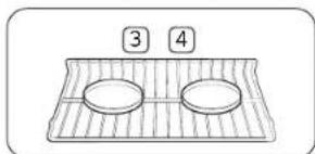 SAMSUNG NSE6DB850212 - Colocacion de parrillas y bandejas - 1