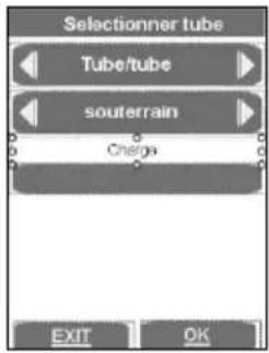 Selectionner tube Tube/tube souterrain Chepa EXIT OK