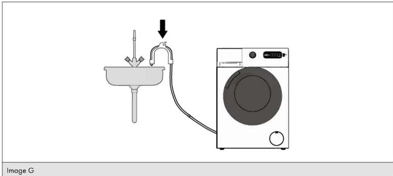 Veripart VPWM1400A28WNB - CONNECTING THE DRAIN HOSE IN A SINK - 2