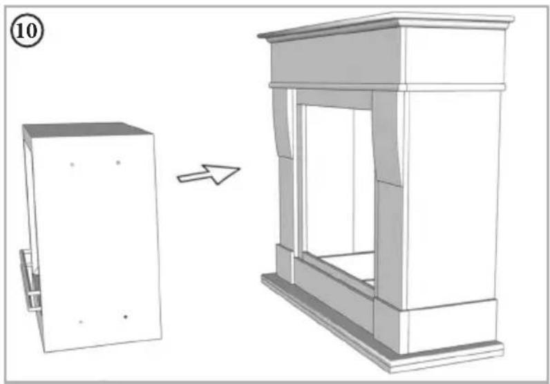 Klarstein Phantasma Cottage - Zusammenbau Mantel - 10