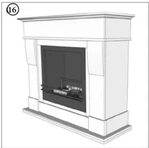 Klarstein Phantasma Cottage - Assembly of mantle piece - 15